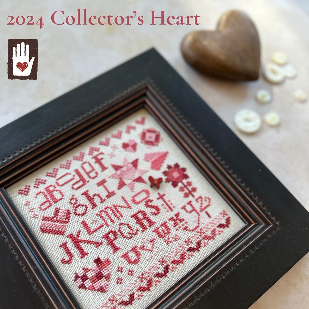 Counted Cross Stitch, 2024 Collector's Heart, Valentine Decor