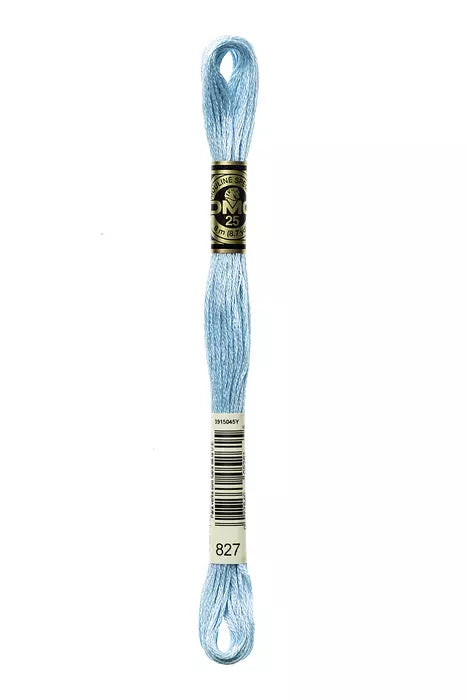 DMC 827 Very Light Blue - 6 Strand Embroidery Floss