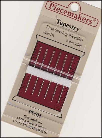 Needles, Size 24 & 26, Tapestry for Cross Stitch, Needlepoint