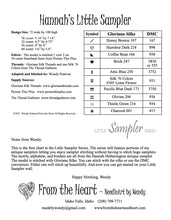 Load image into Gallery viewer, Hannah's Little Sampler by From the Heart