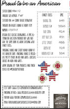 Load image into Gallery viewer, Proud To Be An American by Stitching With The Housewives