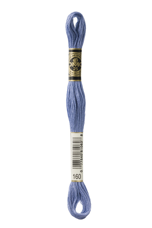 DMC 160 Medium Gray Blue 6-Strand Embroidery Floss