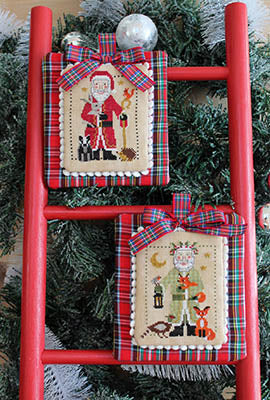 Father Christmas and Uncle Holly by Cosford Rise Stitchery