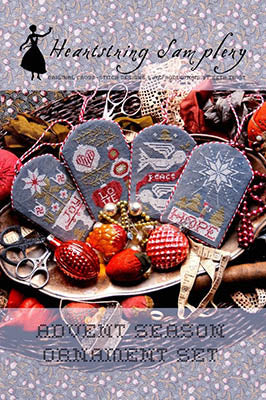 Advent Season Ornament Set by Heartstring Samplery
