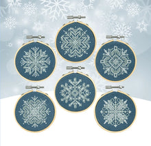 Load image into Gallery viewer, Mini Snowflake Ornaments by Counting Puddles
