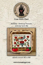 Load image into Gallery viewer, Sewing Tomato Stitchy Bird #2 by Teresa Kogut
