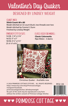 Load image into Gallery viewer, Valentine's Day Quaker by Primrose Cottage Stitches
