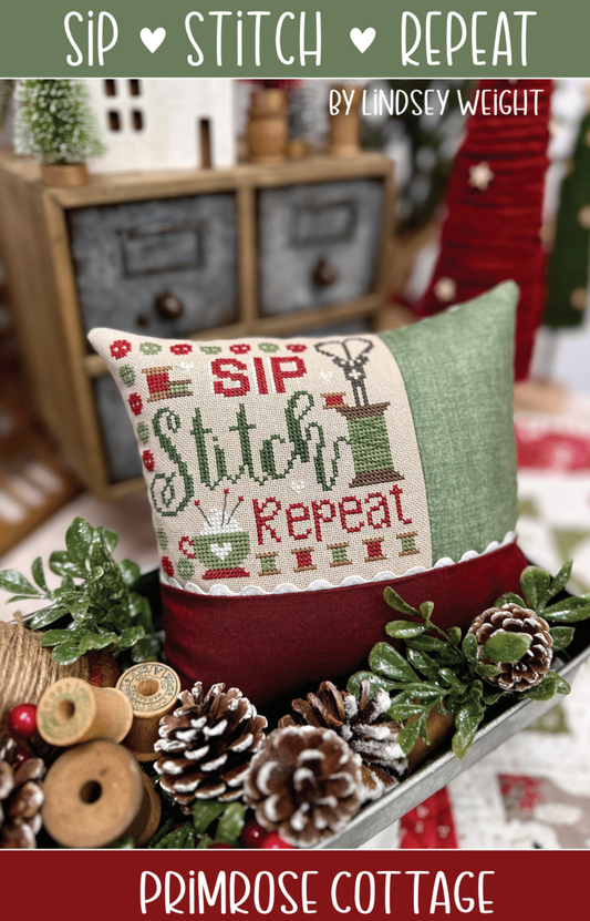 Sip Stitch Repeat by Primrose Cottage Stitches