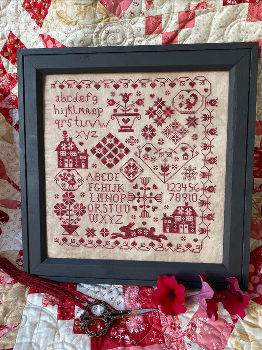 Red Bunny Sampler by Pansy Patch Quilts and Stitchery