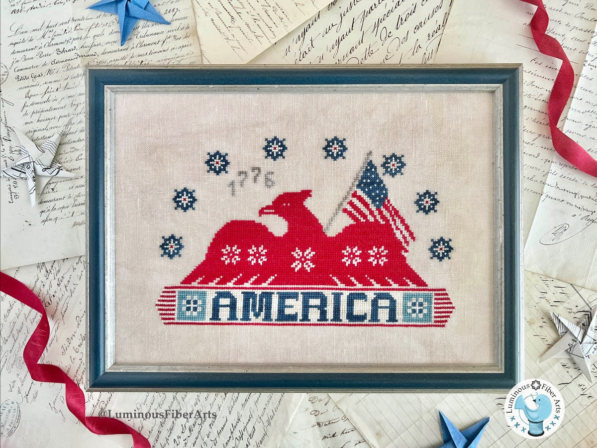 PREORDER American Eagle Coverlet by Luminous Fiber Arts