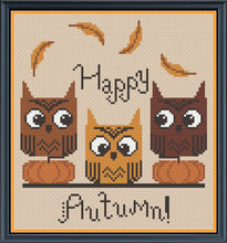 Load image into Gallery viewer, Happy Owloween, Happy Autumn by Luminous Fiber Arts

