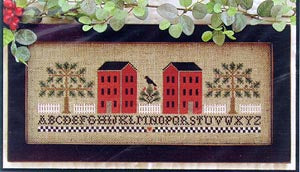 Two Red Houses by Little House Needleworks