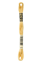 Load image into Gallery viewer, DMC 676 Light Old Gold 6-Strand Embroidery Floss
