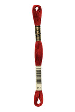 Load image into Gallery viewer, DMC 817 Very Dark Coral Red 6 Strand Embroidery Floss
