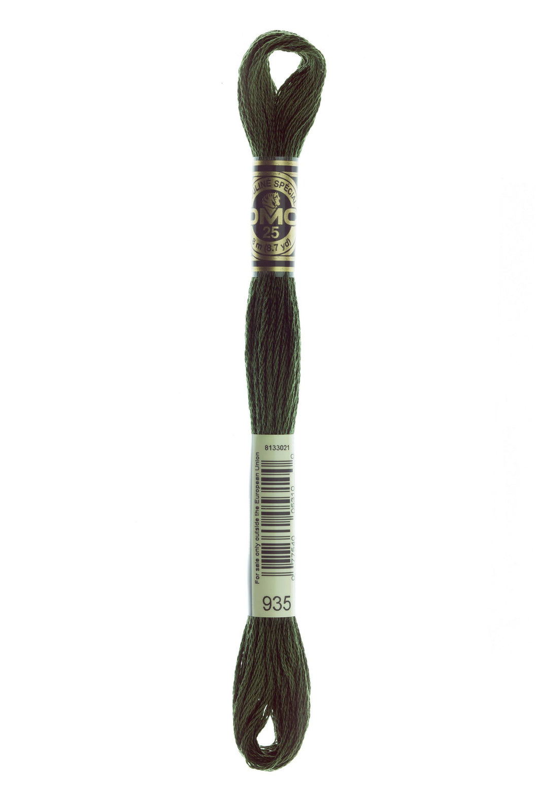 DMC 935 Dark Avocado Green 6-Strand Embroidery Floss