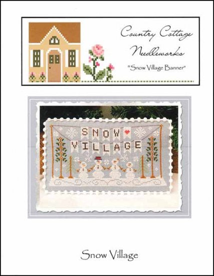 Snow Village 1: Snow Village Banner by Country Cottage Needleworks