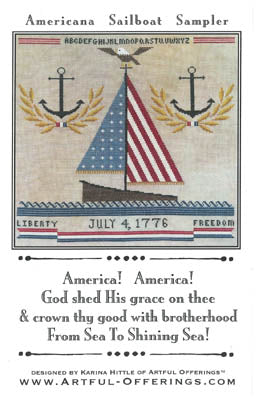 American Sailboat Sampler by Artful Offerings