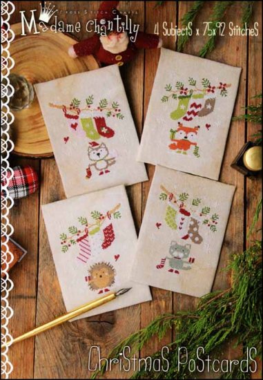 Christmas Postcards by Madame Chantilly