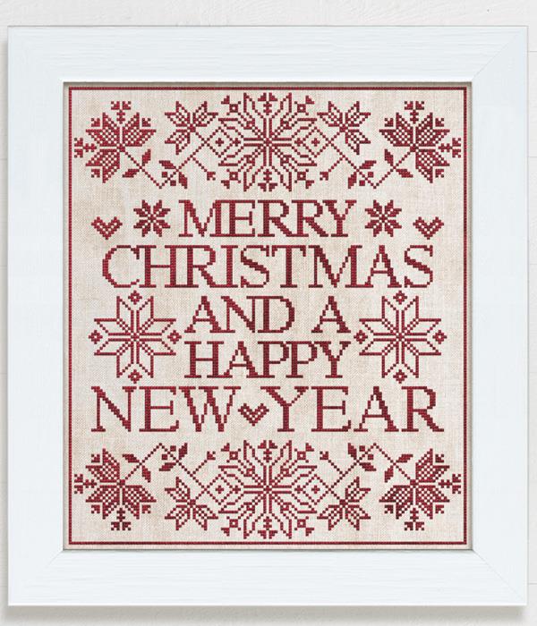 Merry Christmas and a Happy New Year by Modern Folk Embroidery