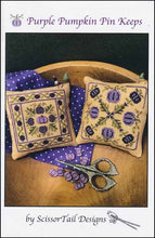 Load image into Gallery viewer, Purple Pumpkin Pin Keeps by ScissorTail Designs
