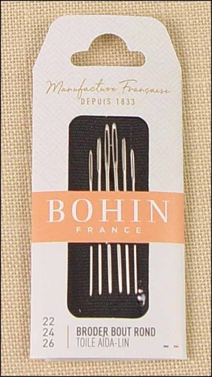 Bohin Tapestry Needles Sizes 22, 24, 26