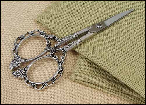 Victorian Embroidery Scissors in Silver