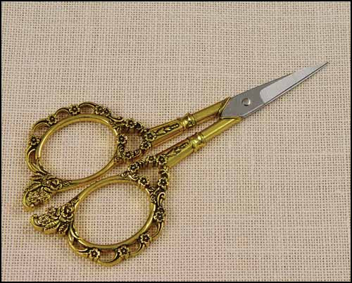 Victorian Embroidery Scissors in Gold