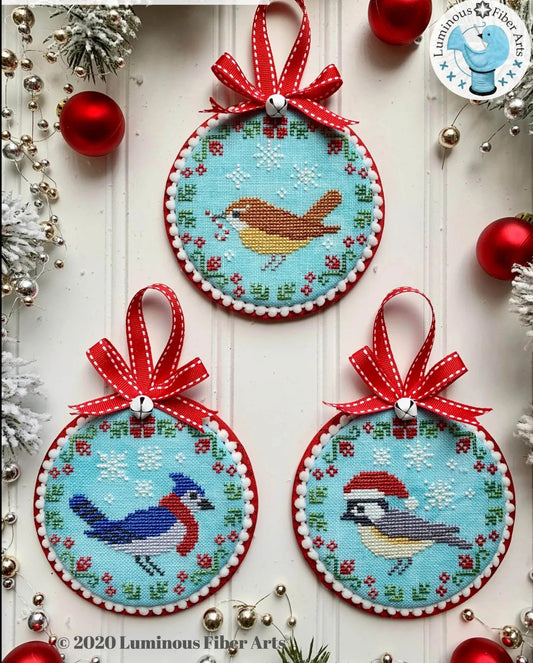 Christmas Bird Trio by Luminous Fiber Arts