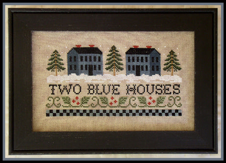 Two Blue Houses by Little House Needleworks